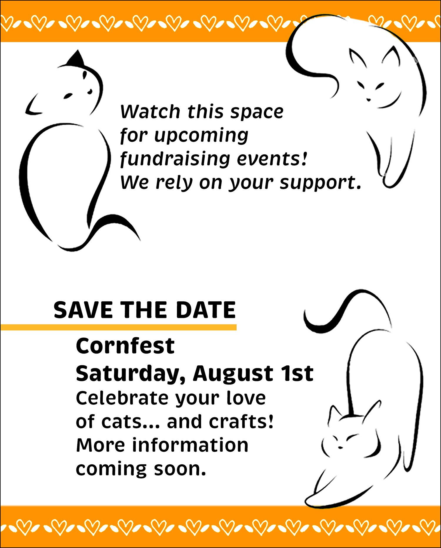 Current Friendly and Furry fundraising event poster